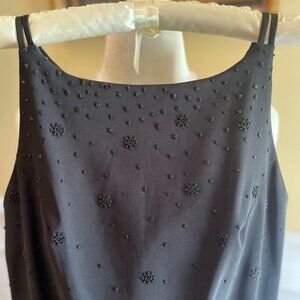 CDC Brand Size 6 Little Black Dress with Subtle Embellishment Black Seed Beads